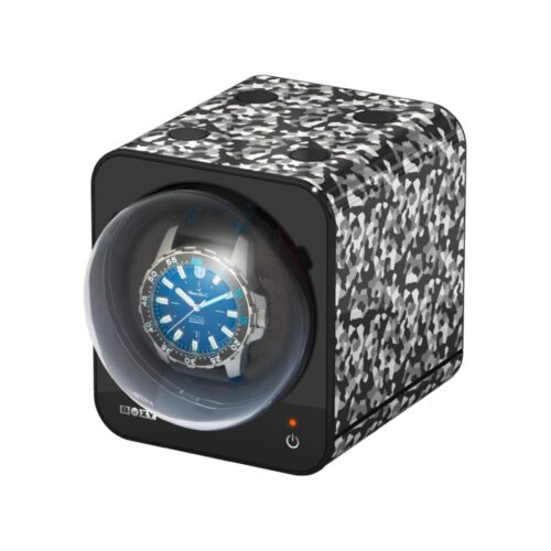 Boxy Fancy Brick camouflage watch winder box for one watch with adapter