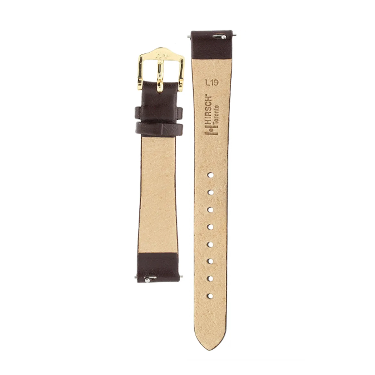 Hirsch Toronto L Brown Calf Leather Watch Strap – 14mm (037020-2-14) - Image 2