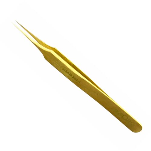 Horotec MSA12.303-4 brass tweezer with long and fine tips for hairsprings