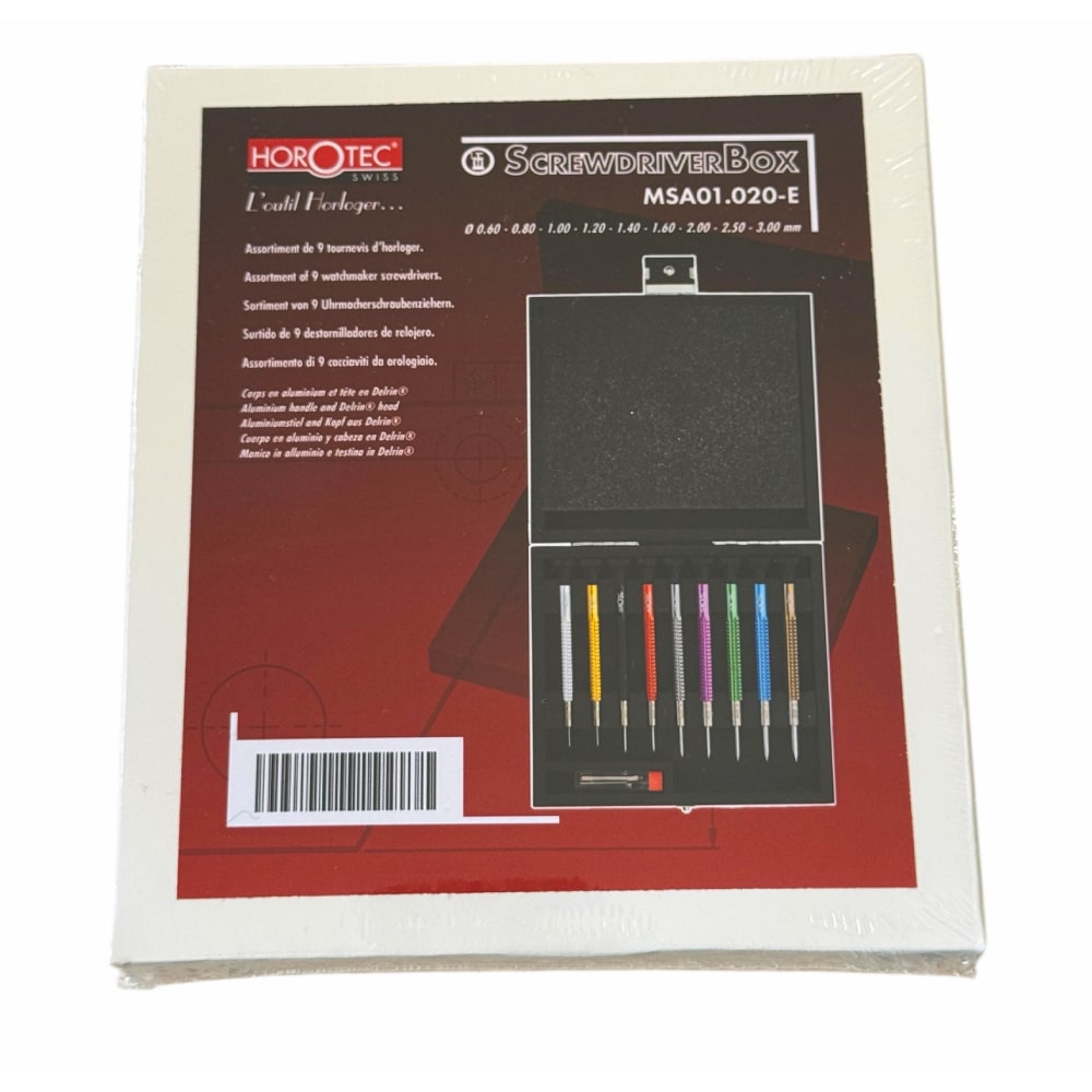 Horotec MSA01.020 (01.020-E) set of 9 precision watchmakers screwdrivers in aluminium handles - Image 3