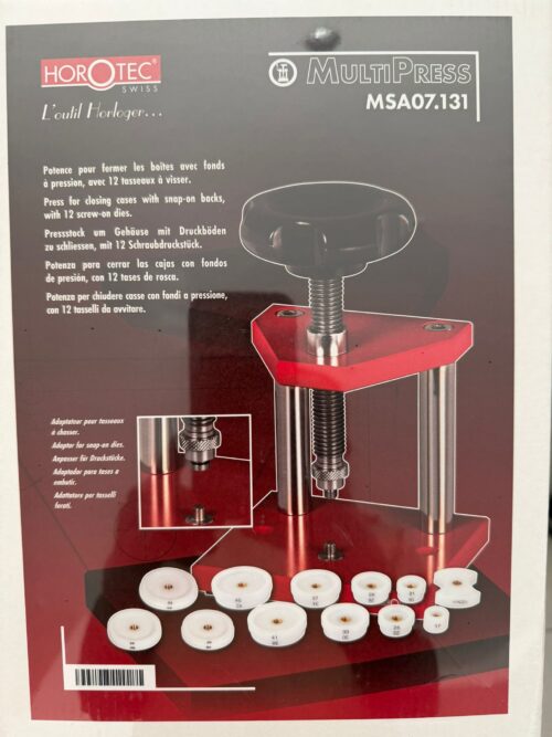 Horotec MSA07.131 case closer Big-Press XL 12 threaded dies for watches