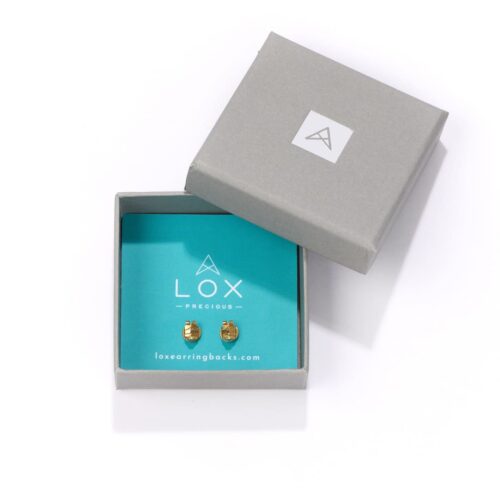 Lox Precious 24ct Gold Plated 925 Sterling Silver Locking Earring Backs – One Pair