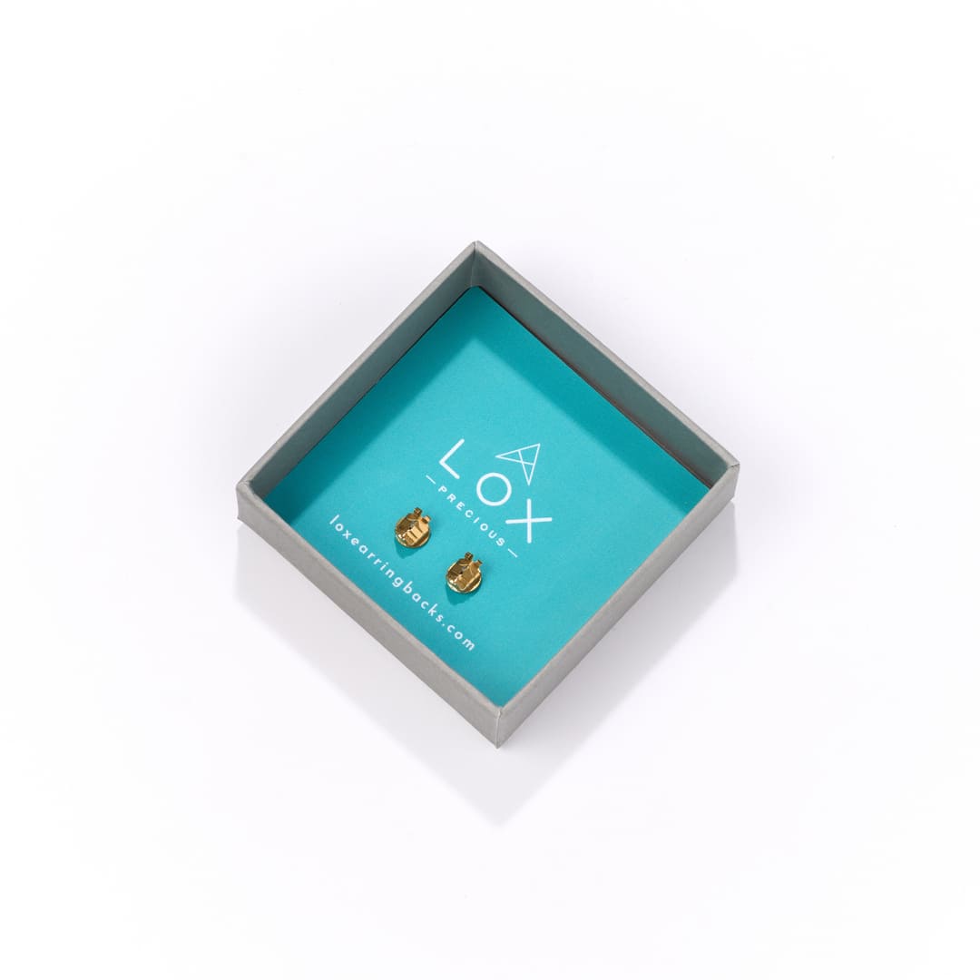 Lox Precious 24ct Gold Plated 925 Sterling Silver Locking Earring Backs – One Pair - Image 2