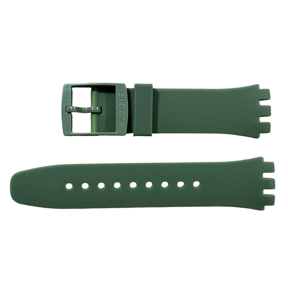 New silicone green Swatch strap ASUSG406