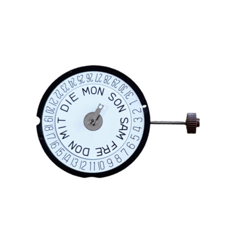 Ronda 517 quartz movement 11 1/2''' day, date on 6 o'clock (German language)