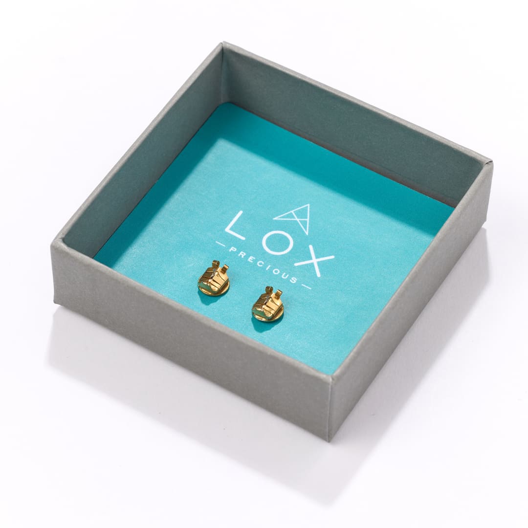 Lox Precious 24ct Gold Plated 925 Sterling Silver Locking Earring Backs – One Pair - Image 6