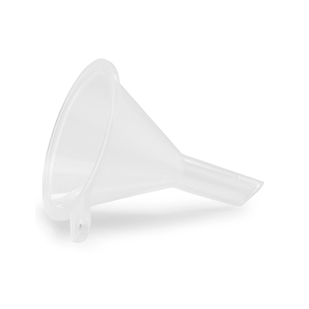 Set of 9 bottles, 5 - 50 ml, white with caps, dosing aids and funnel - Image 7