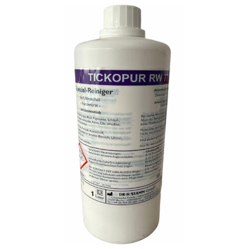 Tickopur RW77 cleaning concentrate de-oxidising effect grinding, polishing and lapping residues