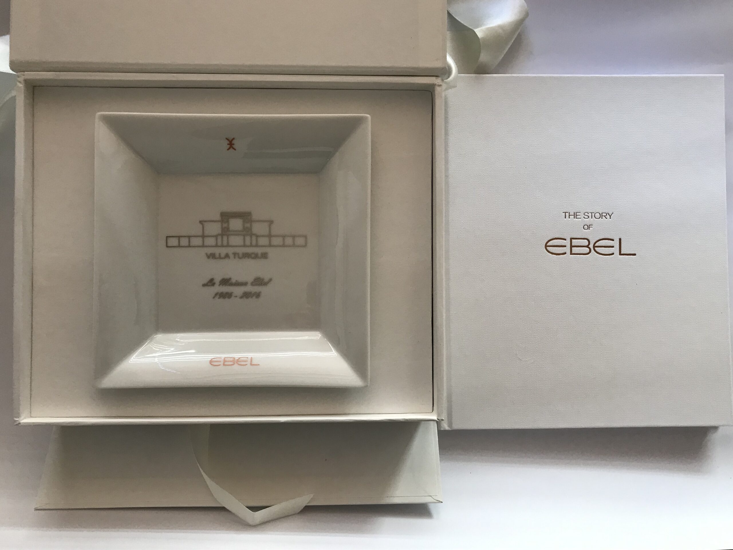 New Ebel watch ashtray with box and paper with Ebel history - Image 5