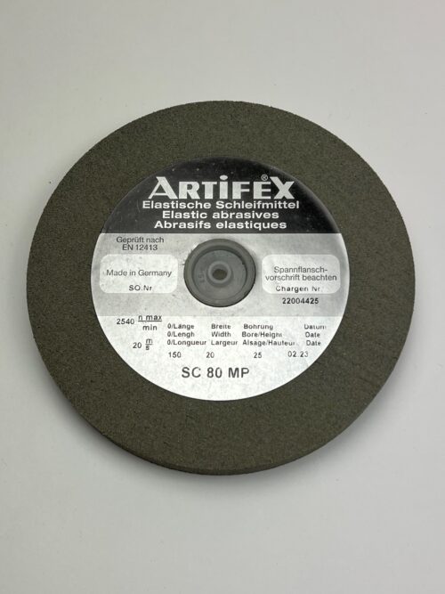 Artifex SC 80 MP Elastic Abrasive Grinding Wheel, Coarse 150 x 20 x 25 mm