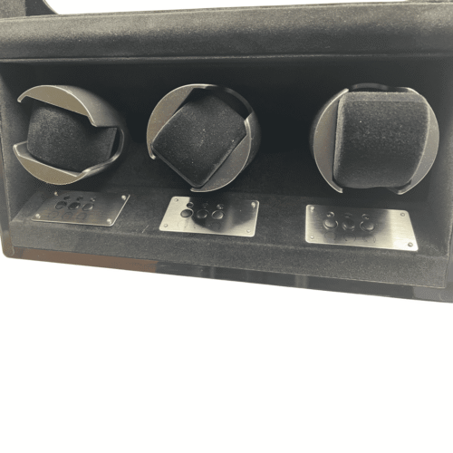 Augusta Luxury Watch Winder for 3 Watches - Carbon Look