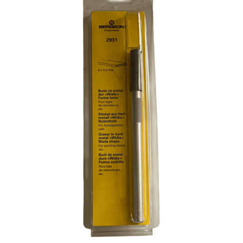 Bergeon Widia Chisel with Hard Metal Blade, 6 mm x 0.5 mm