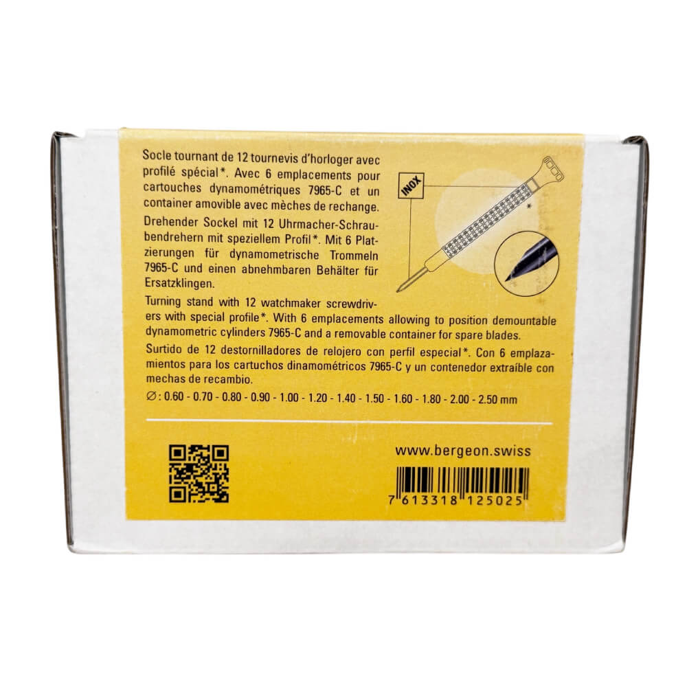 Bergeon 7965-S12 Special Profile Screwdriver Set of 12 with Rotating Stand - Image 4