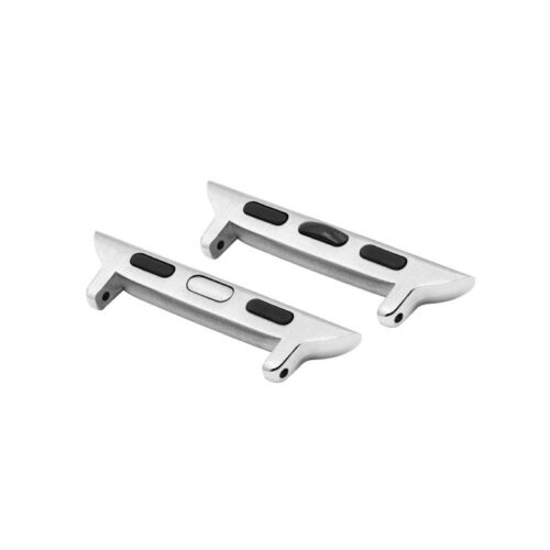 Hirsch Apple Watch strap silver adapter, Attachment width in 20 mm, ref. AD1000-2-40