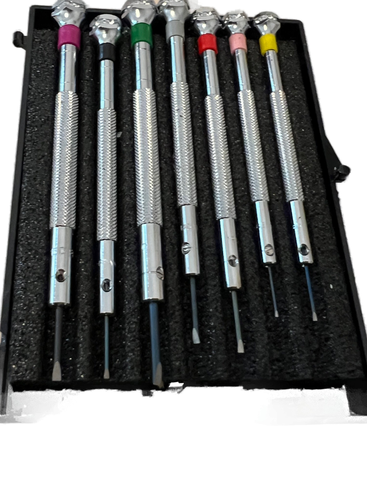 DAMAGED PACKAGING - Beco Technic Set of 7 Screwdrivers 0.60 to 2.00 mm in Plastic Box with Spare Blades - SEE PHOTOS - Image 3