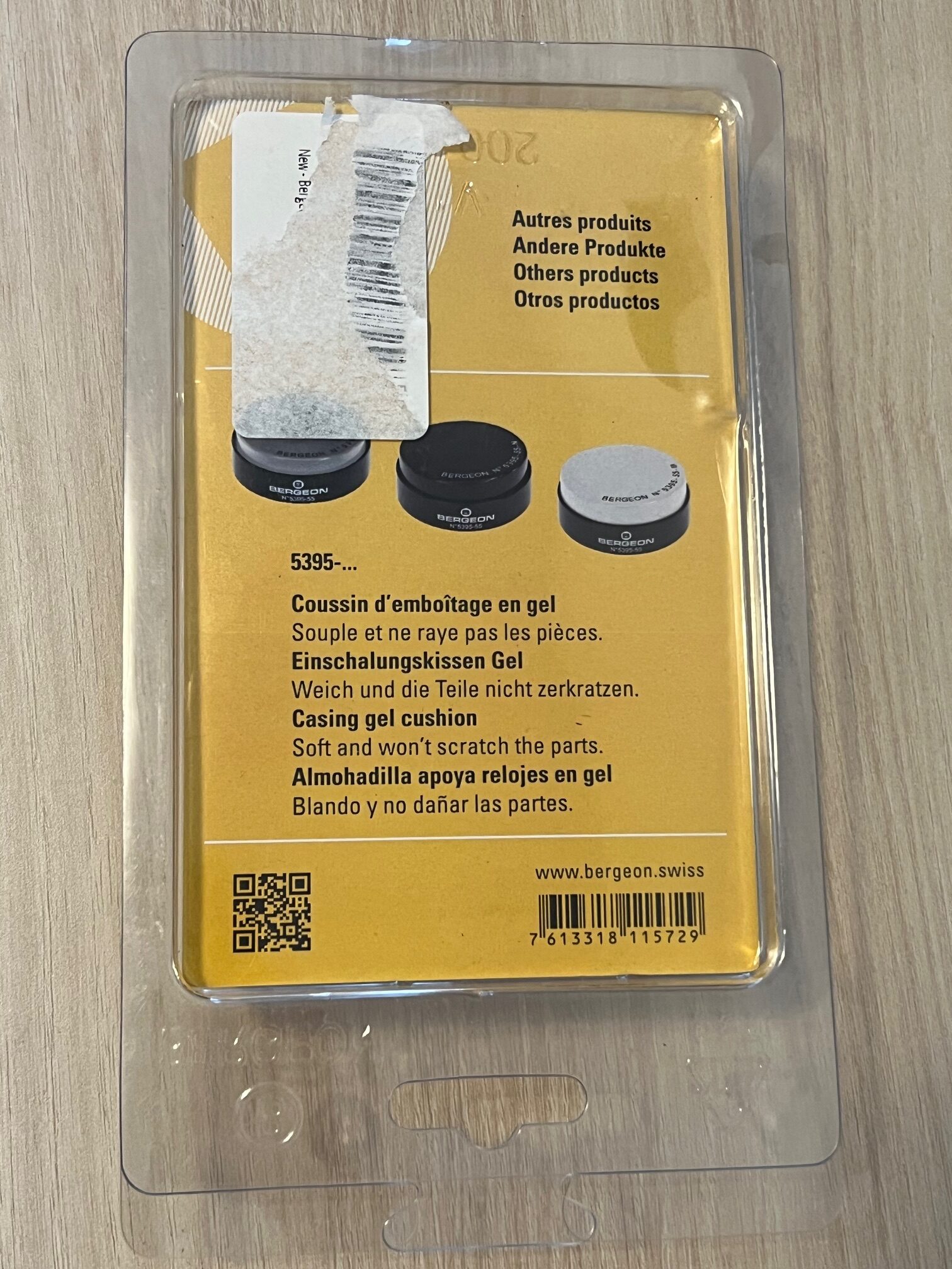 SMALL DAMAGE: Bergeon 5395-75 soft gel casing cushion transparent 75 mm – SEE PHOTOS - Image 7