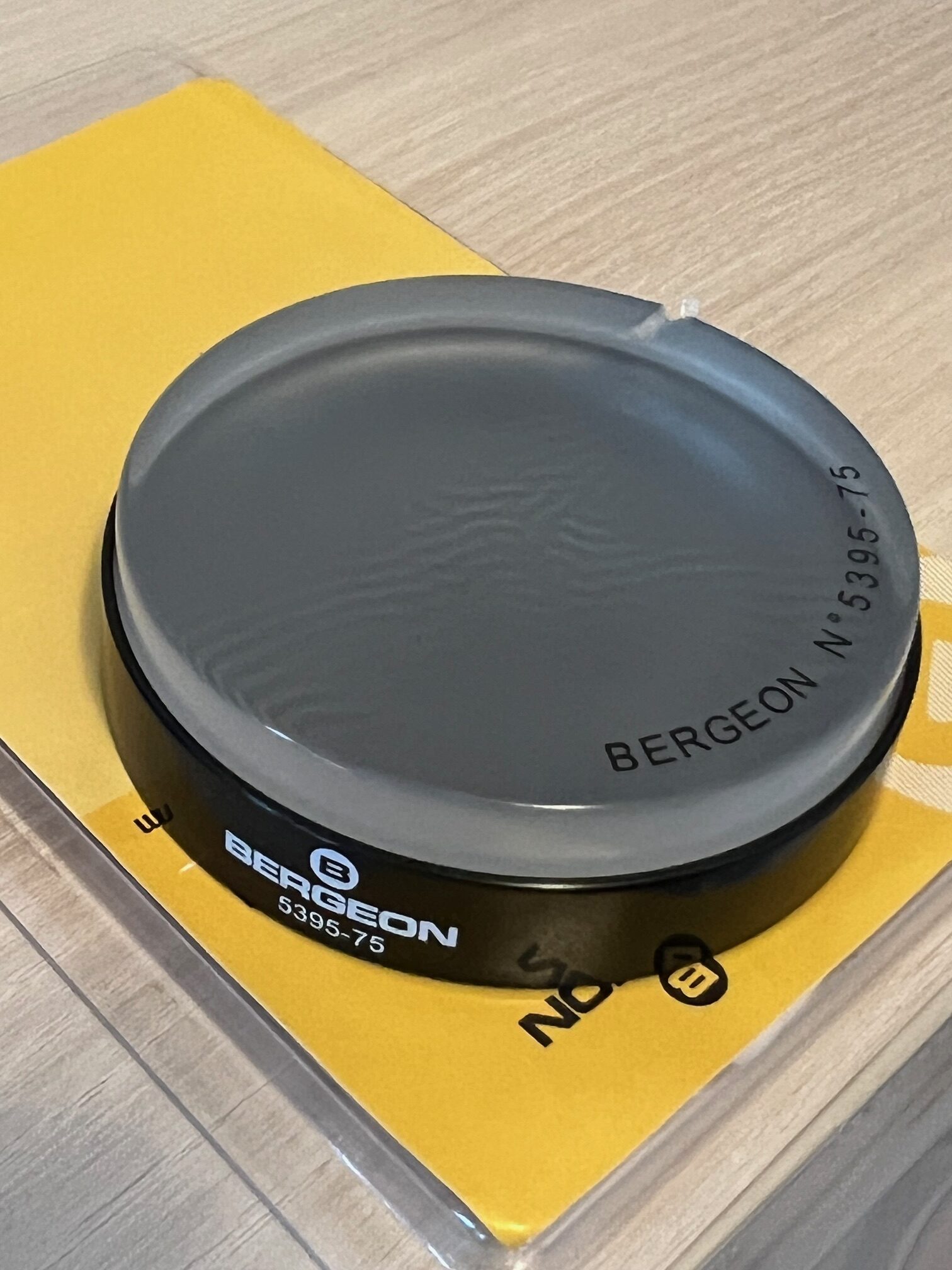 SMALL DAMAGE: Bergeon 5395-75 soft gel casing cushion transparent 75 mm – SEE PHOTOS - Image 3