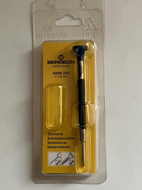 Bergeon 6899-250 Watchmaker's Screwdriver, 2.50 mm Ergonomic Handle