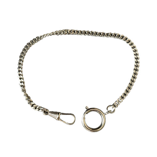 Iron nickel-plated curb pocket watch chain 25 cm, 4.1 mm