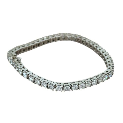 New Tennis bracelet 14k white gold with natural diamonds 6.6 ct, 15.29 gr.
