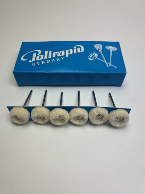 Polirapid Round Cotton Polishing Brushes, Mounted Disc, 21 mm, 6 Pack, By Polirapid in Germany