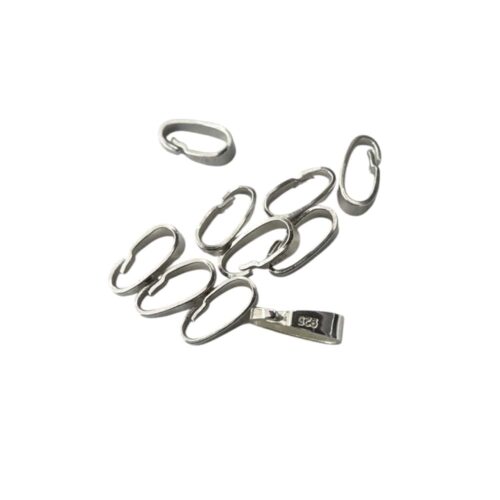 Silver 925 pendant loop connector, 7.0 x ​2.0mm, set of 10 pcs