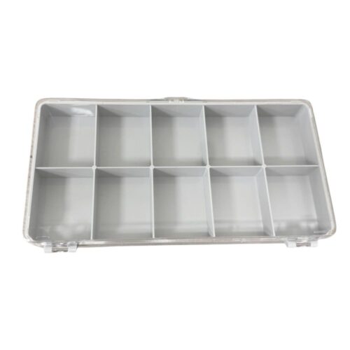 Watch box with 10 compartments for watch parts or beads