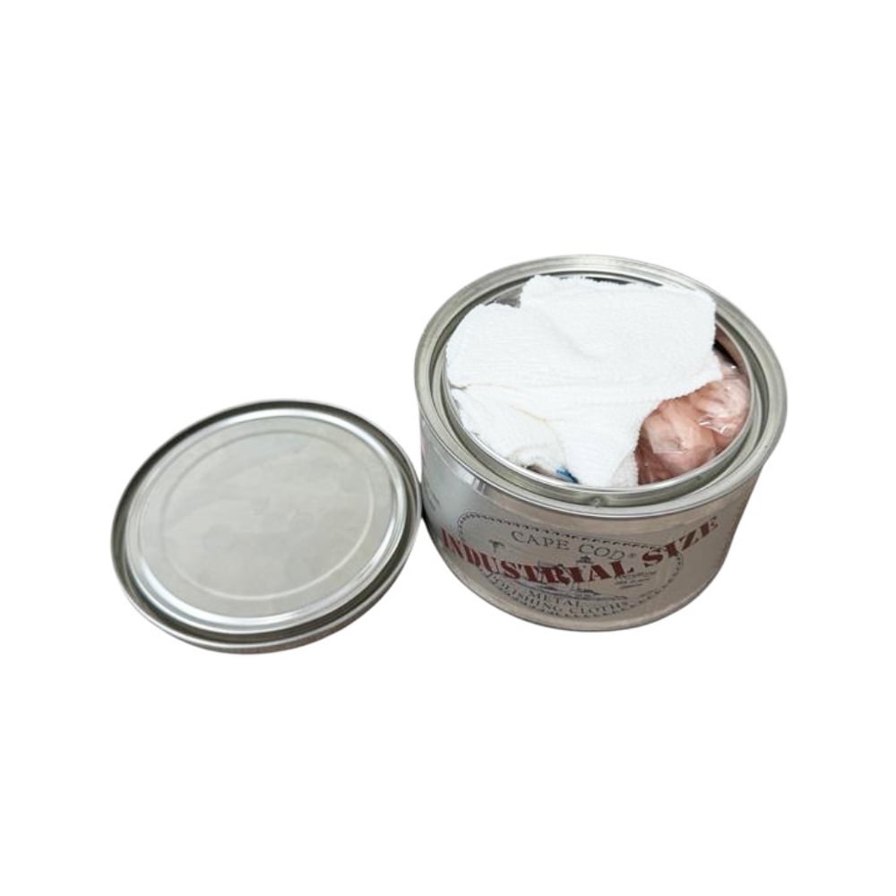Cape Cod Metal Polishing Kit Industrial Size Tin. Pre-Moistened Polishing Cloths for Brass, Copper, Silver, Gold, Chrome, Stainless Steel, Bronze, Aluminum, Nickel - Image 3