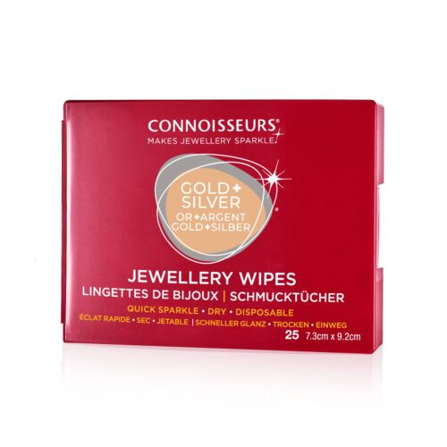 Connoisseurs Jewellery Wipes - Pre-Cut Cleaning Wipes for Precious Jewelry