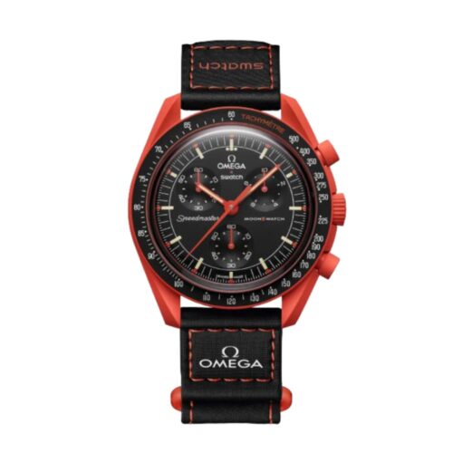 SWATCH Omega Mission on Earth Lava Chronograph Men's Watch