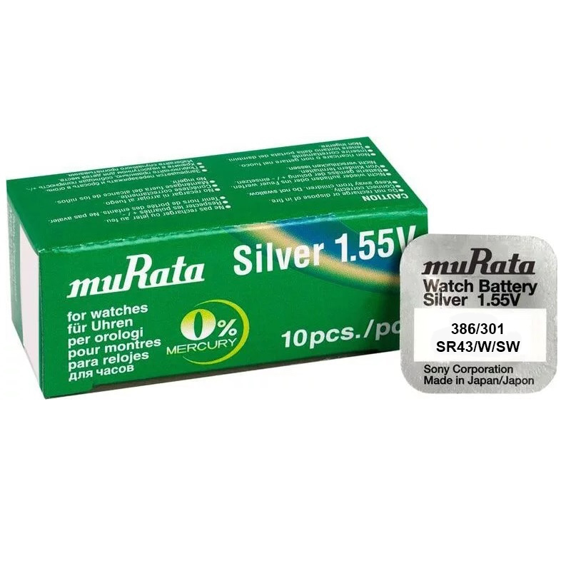 Murata/Sony 386/301 batteries for quartz watches with silver oxides 1.55 volts - Image 2