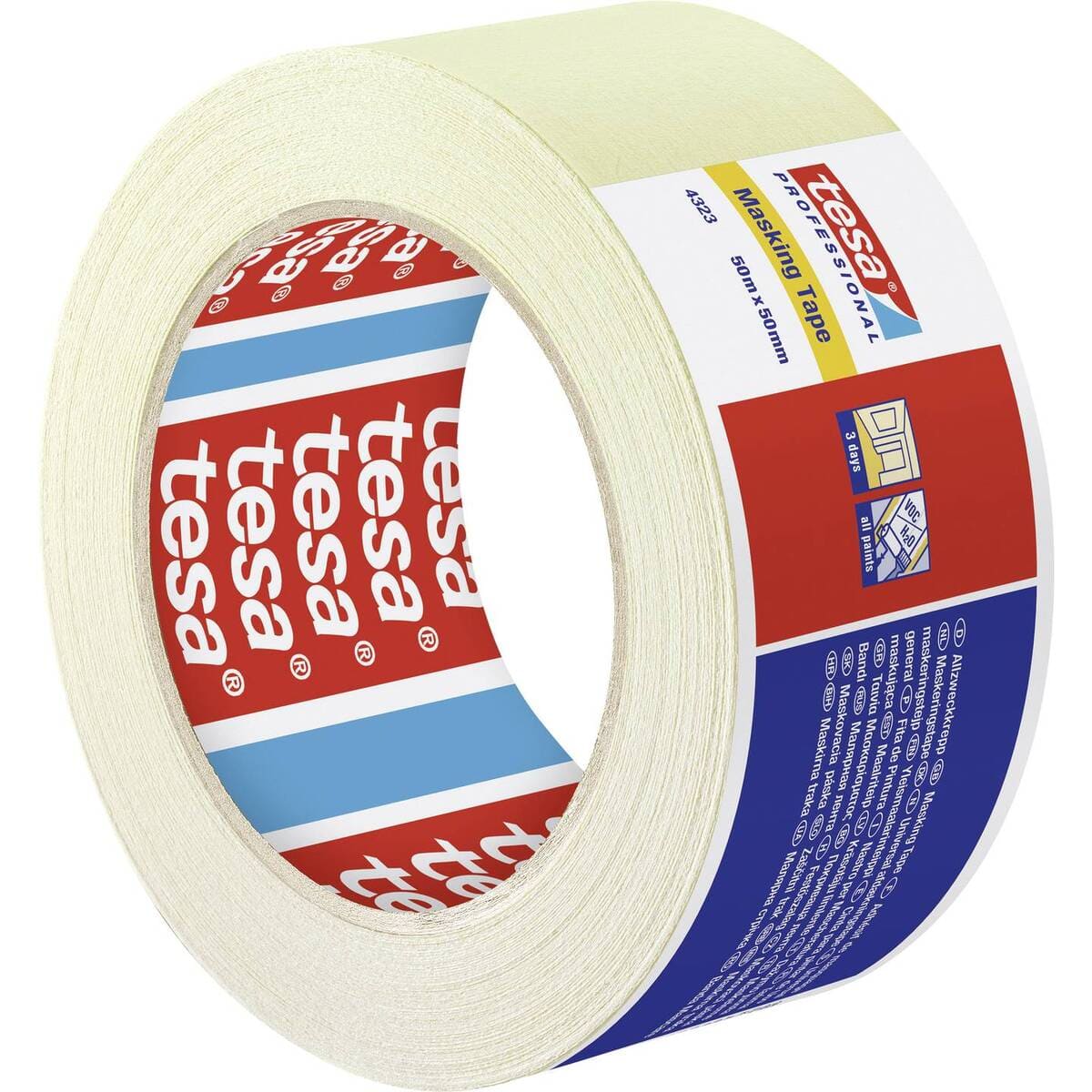 Tesa 4323 Tesakrepp Standard Masking Tape, Beige, 50 mm x 50 m - Image 7