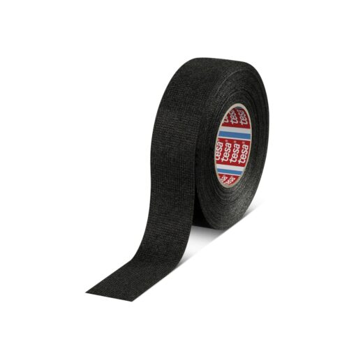 Tesa Black PET Fleece Tape for Wire Harness Bundling - 15m x 19mm