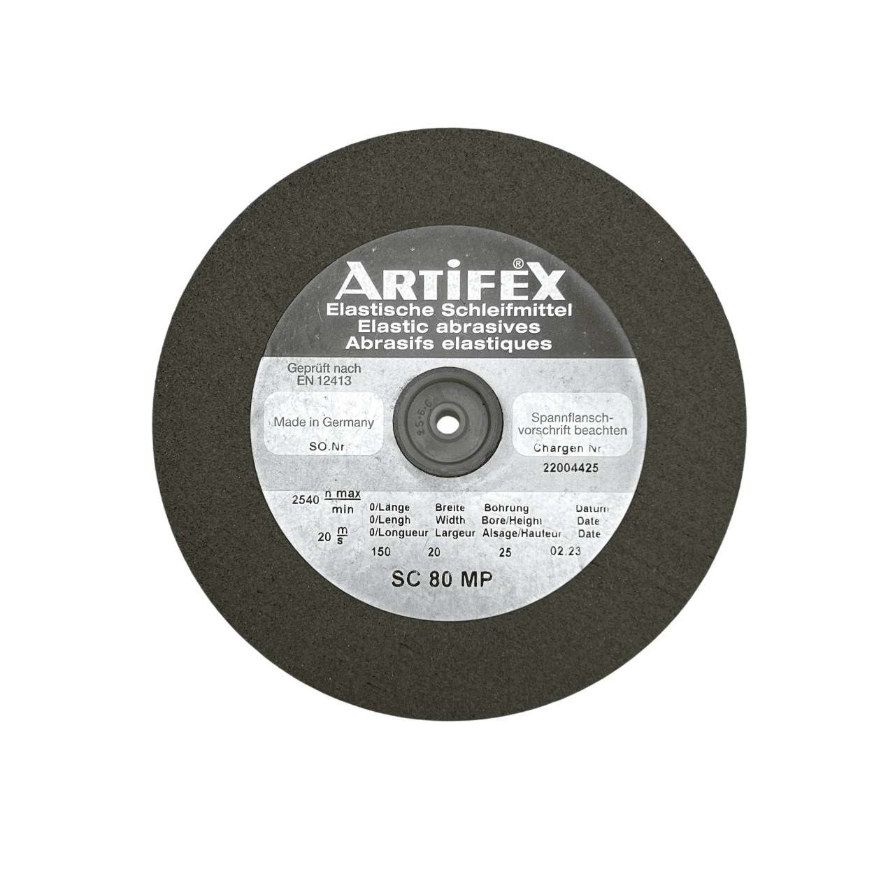 Artifex SC 80 MP Elastic Abrasive Grinding Wheel, Coarse 150 x 20 x 25 mm - Image 4