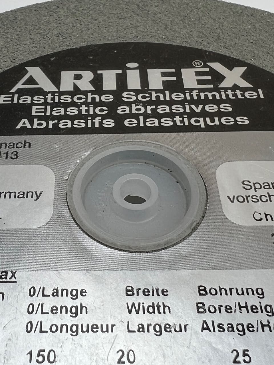 Artifex SC 80 MP Elastic Abrasive Grinding Wheel, Coarse 150 x 20 x 25 mm - Image 10