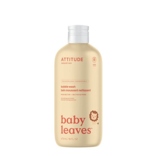 Baby Leaves Bubble Wash – Pear Nectar, ATTITUDE