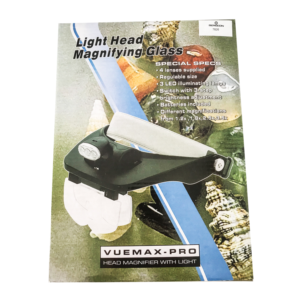 Bergeon 7826 binocular magnifier with adjustable visor 1.0x 1.5x 2.0x 2.5x 3.5x - Image 3