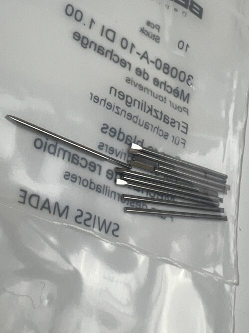 Bergeon 30080-A-10 DI 1.00mm Steel Screwdriver Blades - Pack of 10
