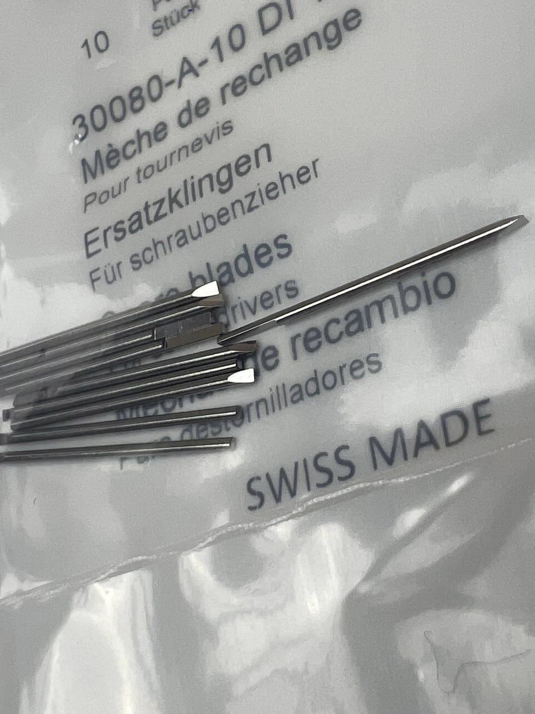 Bergeon 30080-A-10 DI 1.00 mm Steel Screwdriver Blades - Pack of 10 - Image 8