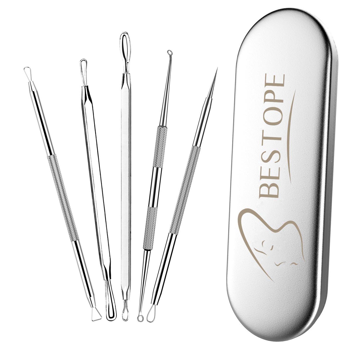 BESTOPE Blackhead Remover Tool Kit with Metal Case - Image 2