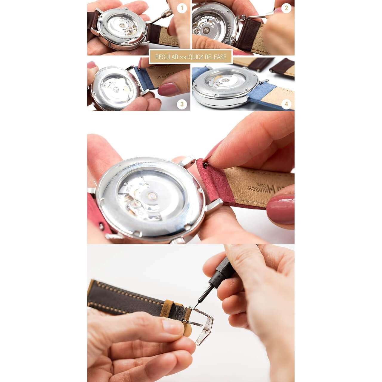 Hirsch Rally Black Watch Strap - Quick Release 22 mm - Image 5