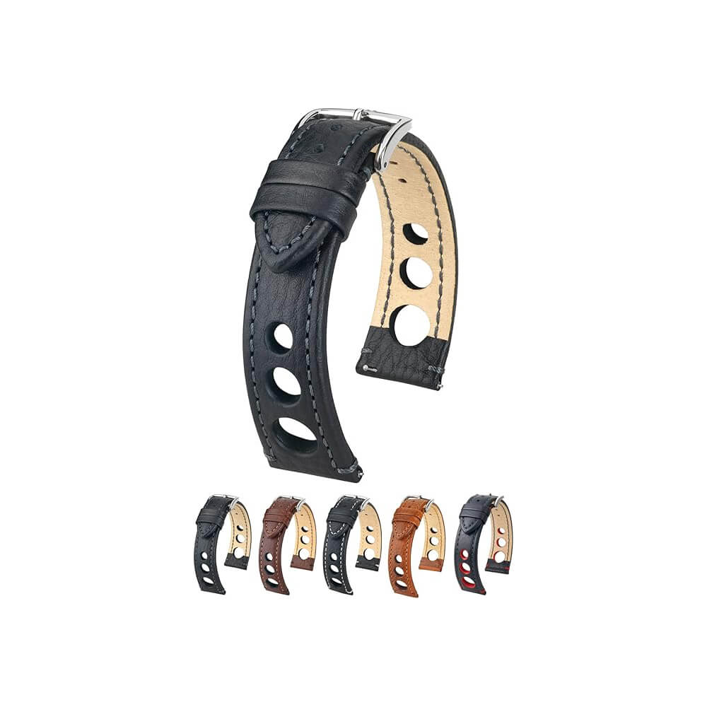 Hirsch Rally Black Watch Strap - Quick Release 22 mm - Image 3