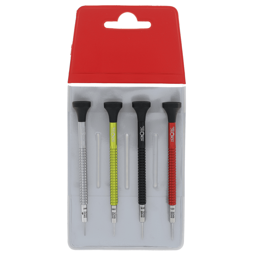 Horotec MSA01.020-F Watchmaker Screwdriver Set (4 pcs, 0.60-1.20mm) - Image 3