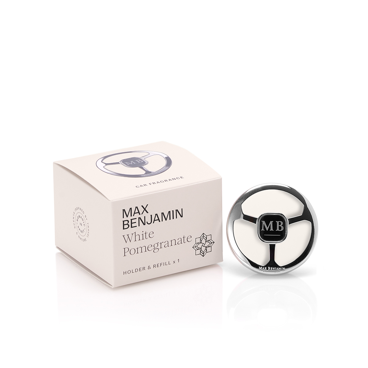 Max Benjamin White Pomegranete car fragrance dispenser