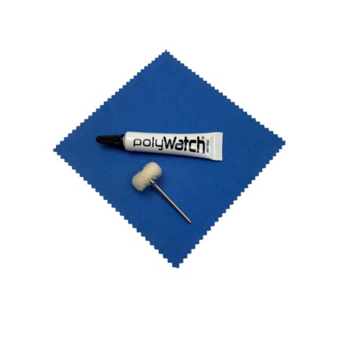 PolyWatch Plastic Crystal Polish Kit with Wiping Cloth and Cotton Brush
