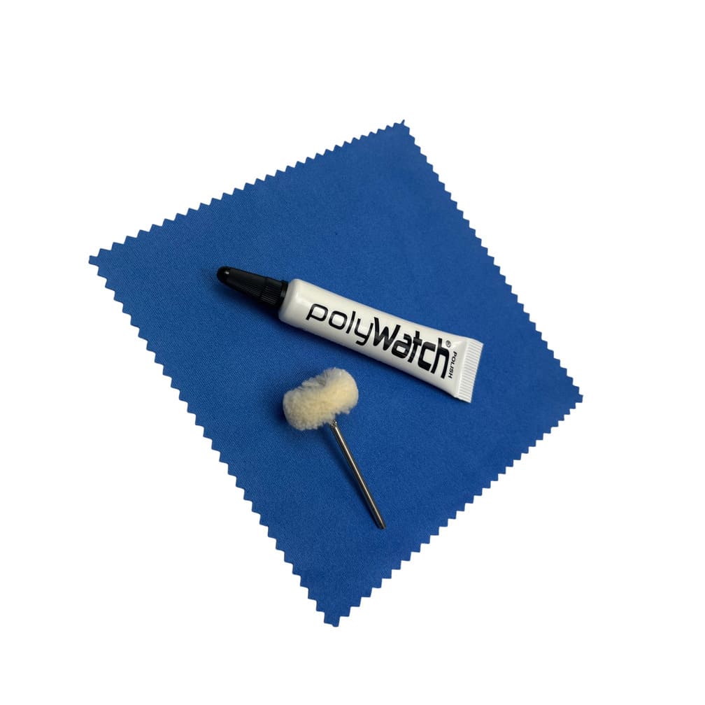 PolyWatch Plastic Crystal Polish Kit with Wiping Cloth and Cotton Brush - Image 2