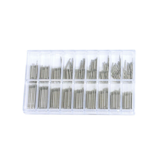 Assortment of spring bars, stainless steel, Ø 1,3 mm, length 8 - 24 mm, 360 pieces