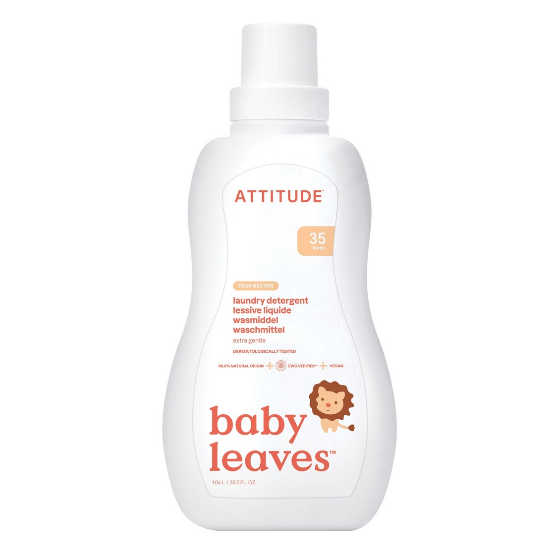 Baby Laundry Detergent - Pear Nectar, baby leaves, ATTITUDE