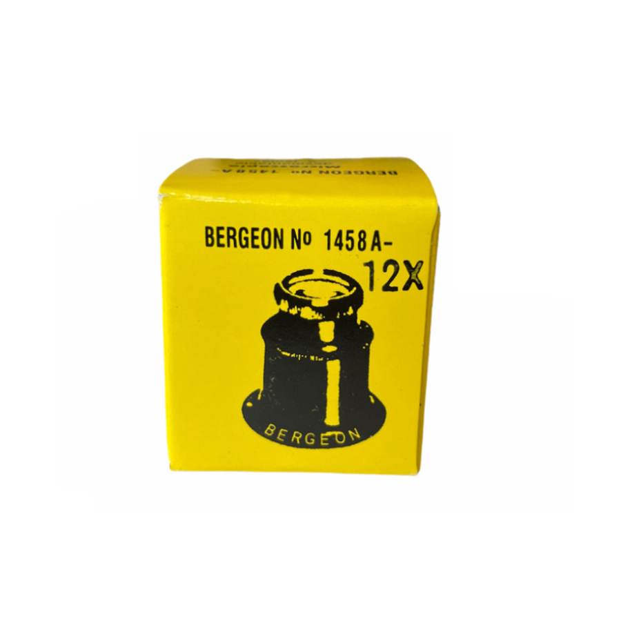 Bergeon 1458-A-12 watchmakers double lens eyeglass loupe x12 magnification - Image 2