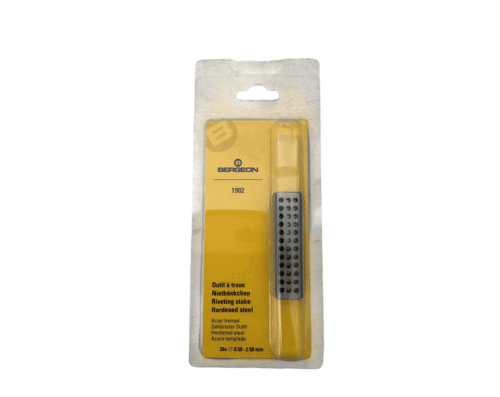 Bergeon 1902 Hardened Steel Hole Plate with 36 Holes (0.50-2.50mm)